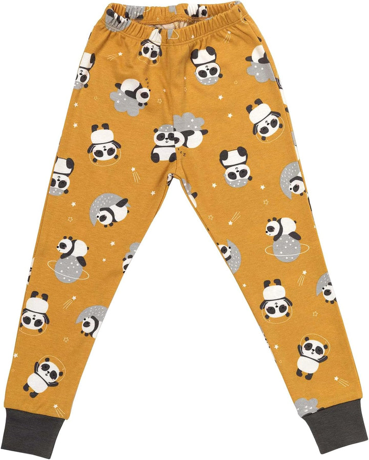 schlummersack Kinder Schlafanzug/Pyjama aus 100% Bio Baumwolle 122 Panda, 122 Panda
