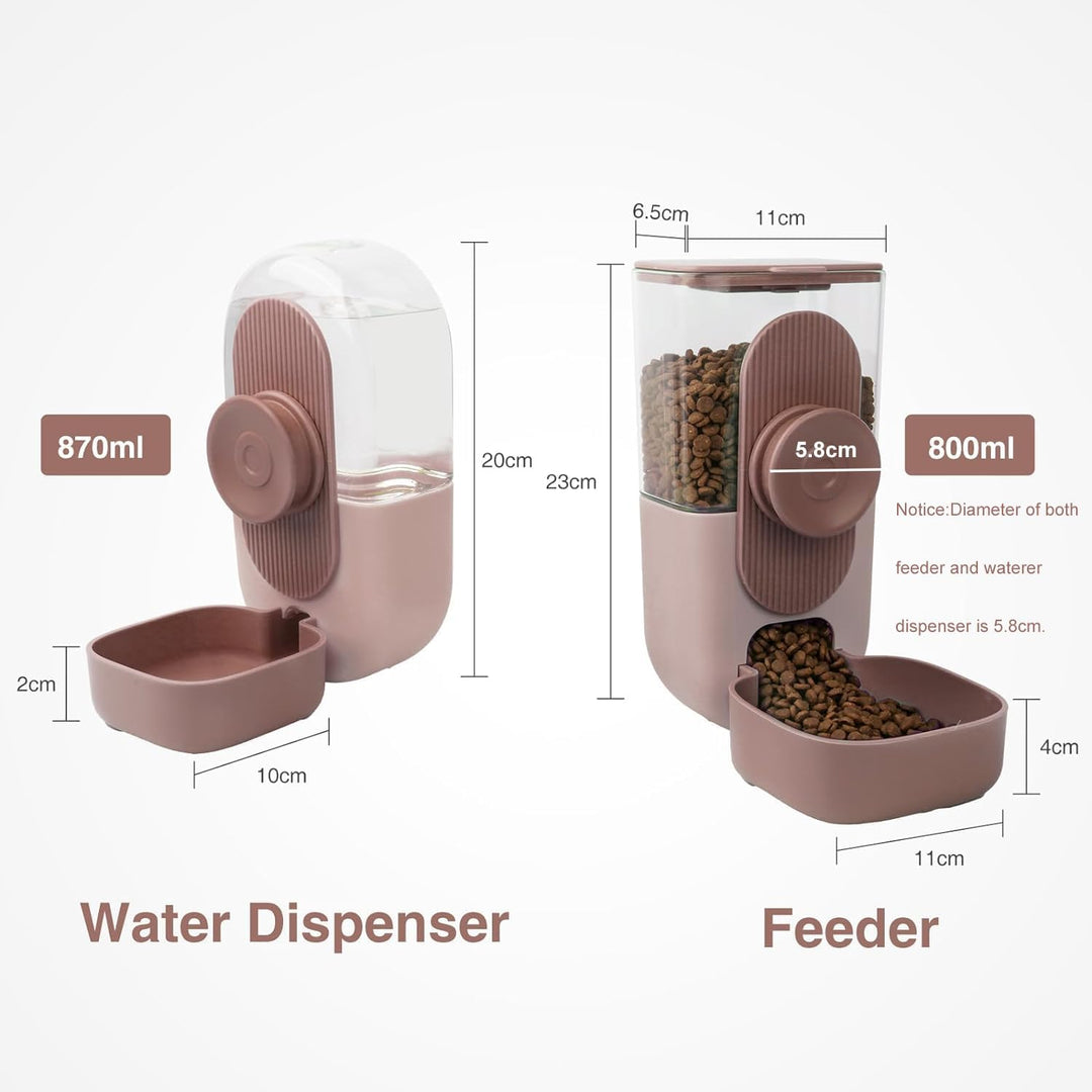 HENYEER Automatischer Futter und Wasserspender für Haustiere,Hängend Futterspender, Automatischer Fu