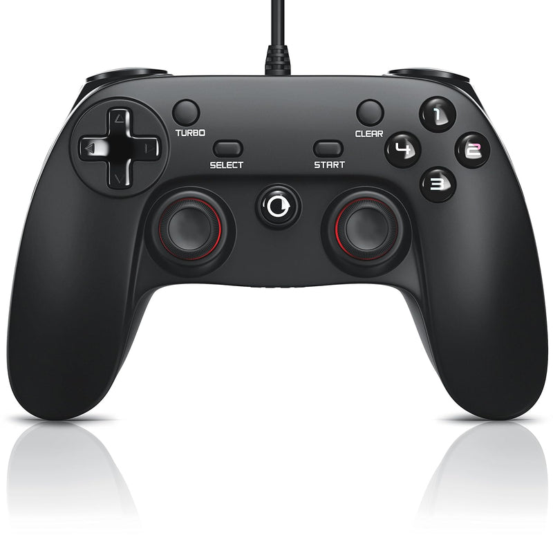 CSL - Gamepad für PC - X Controller mit Direct-Input X-Input - Dual Vibration - Turbo-Funktion - Plu