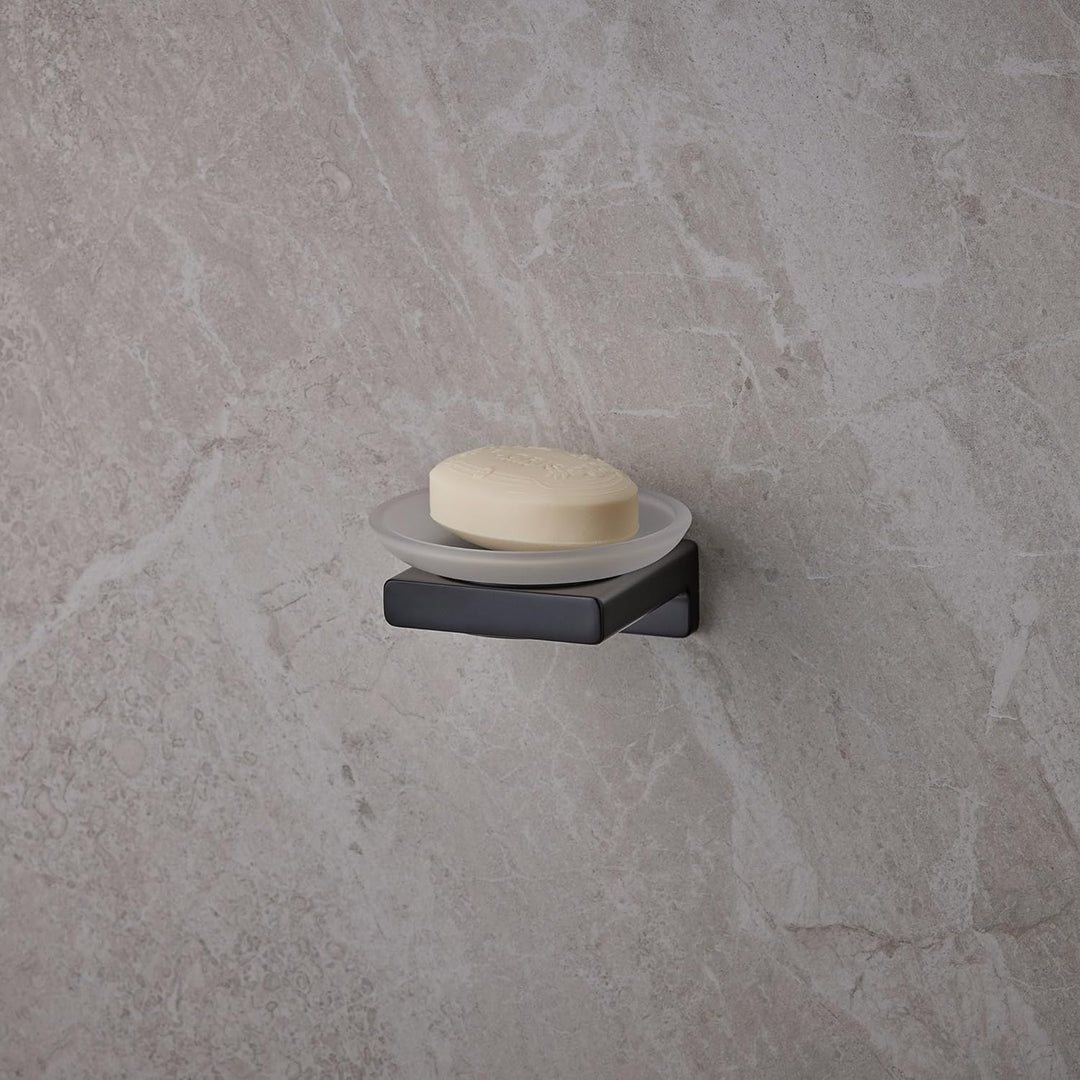 hansgrohe Seifenschale AddStoris, Seifenablage, Mattschwarz Mattschwarz Schale, Mattschwarz Schale