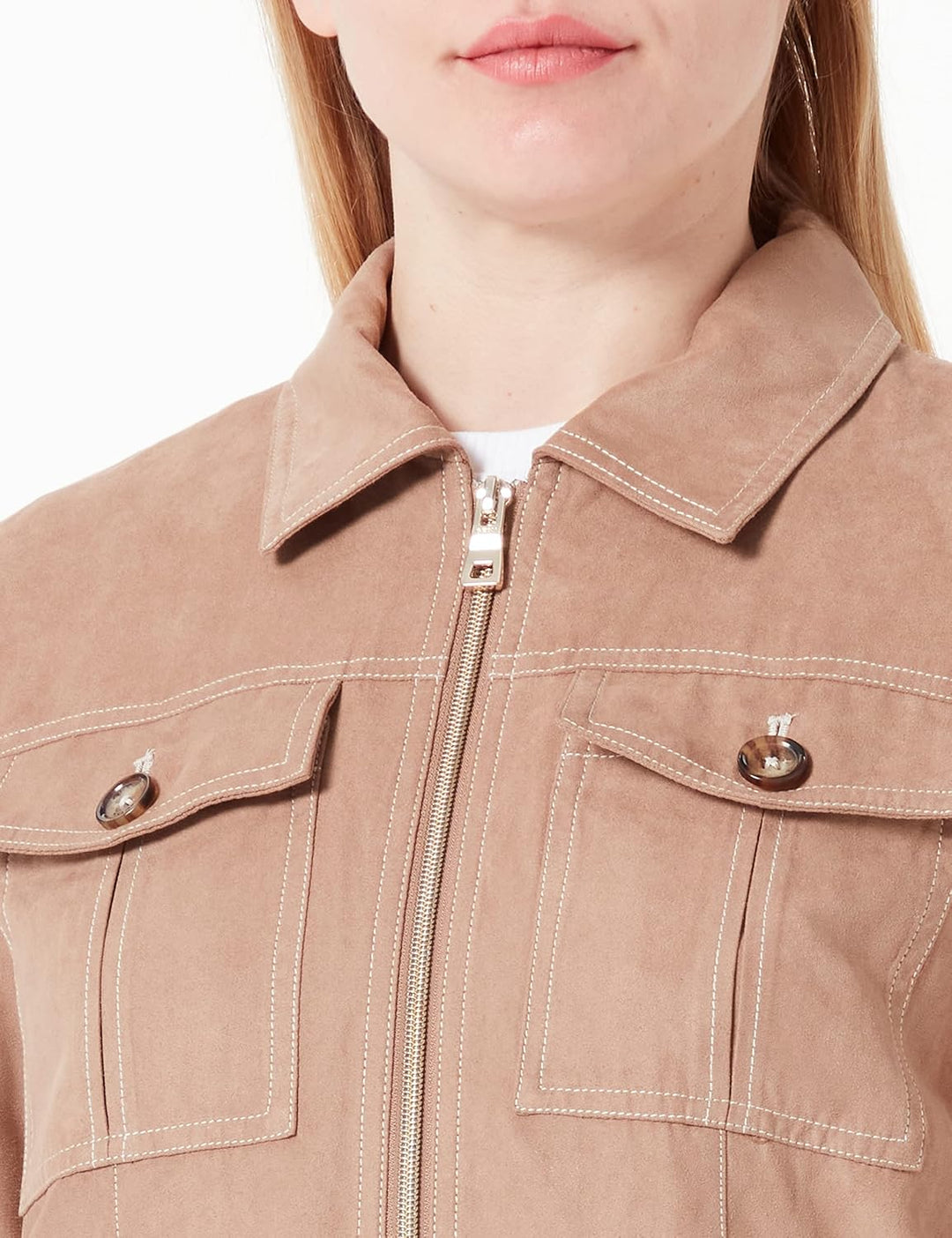 Geox Damen W Licena Jacket 48 Toasted Coconut, 48 Toasted Coconut