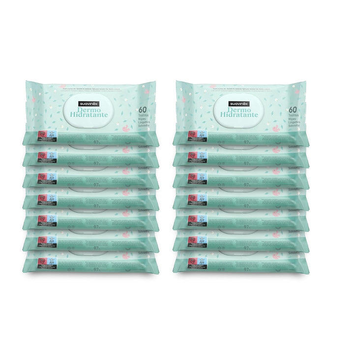 SUAVINEX 12 x Pack 72 feuchtigkeitsspendende Babytücher. Feuchttücher geeignet für atopische Haut. 9