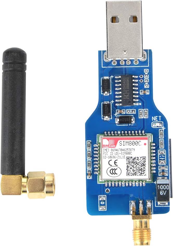 USB-zu-GSM-Modul, Vierfrequenz-GSM/GPRS SIM800C USB-zu-GSM-Seriellmodul, Wireless-Modul Quad-Band, m