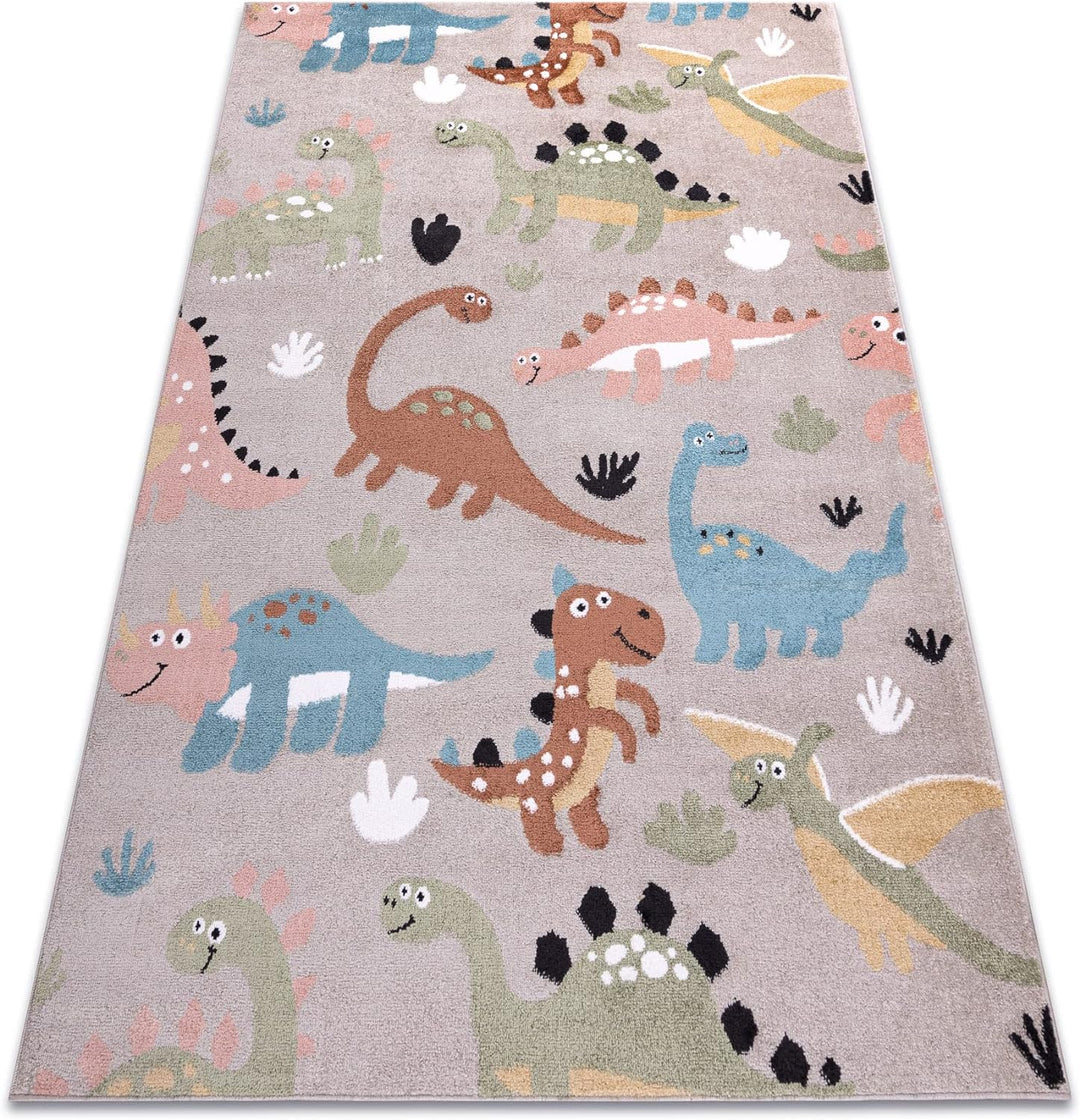 Teppich Fun Dino Kinderteppich für Babyzimmer, Spielteppiche, Kinderzimmer, Moderne, Dinosaurier bei