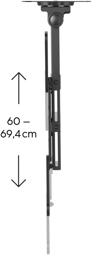 Hama TV Deckenhalterung 32“ - 65“ (Halterung für Fernseher schwenkbar, höhenverstellbar, Fernsehhalt