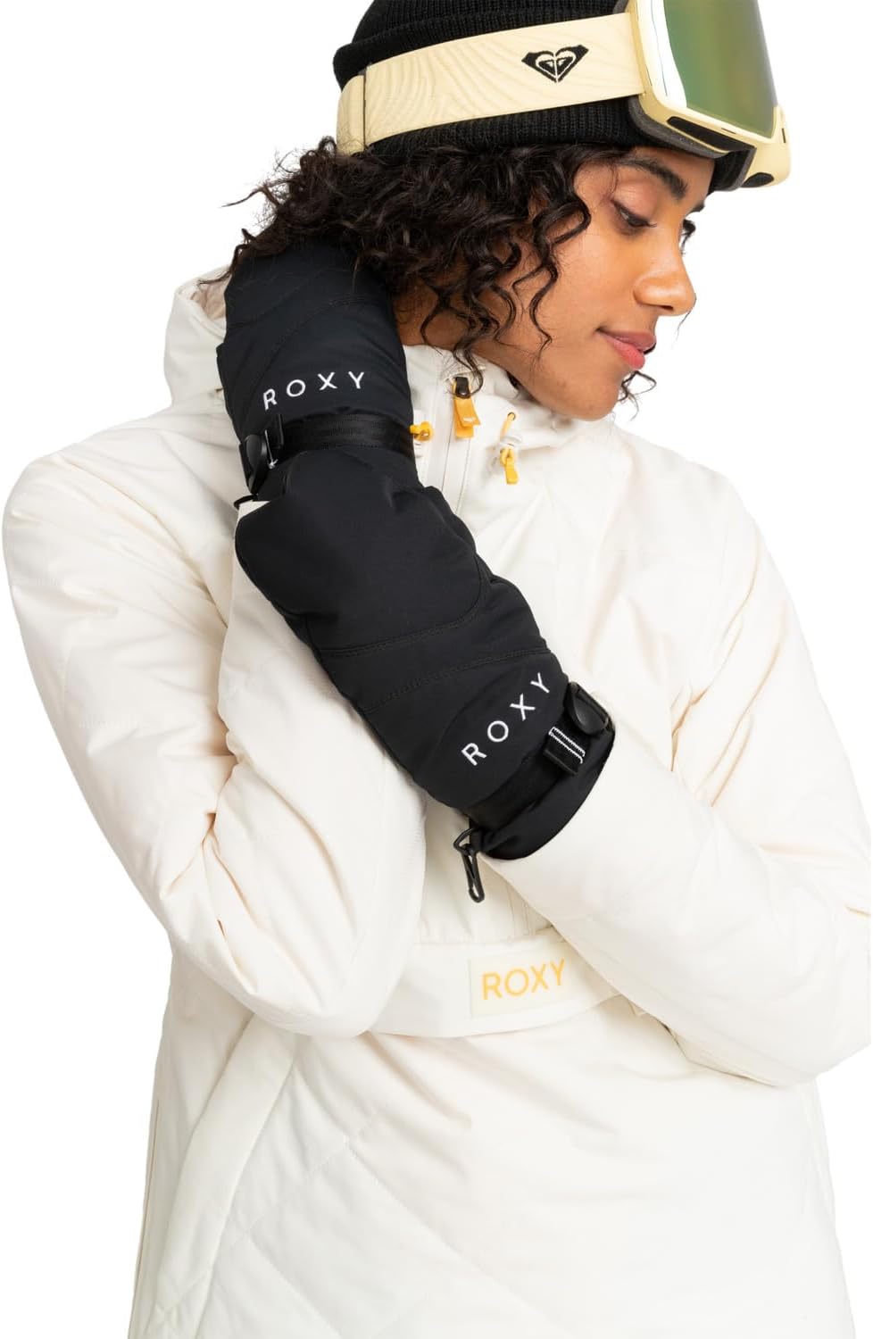 Roxy Damen Jetty Solid Mitt Winter-Handschuhe M Bright White, M Bright White