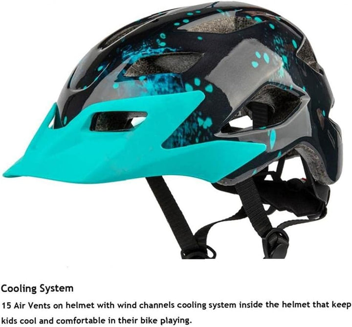 Kinder Fahrradhelm, Jugend Roller Skatesturzhelm, einstellbare Fahrradhelme Sporthelme Radfahren Rol