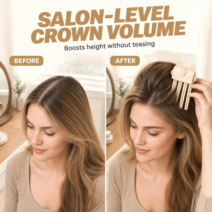 Beheizter Haar Volumen Clip, Beheizter Wurzellift Volumen Haarclip Beige, Beige