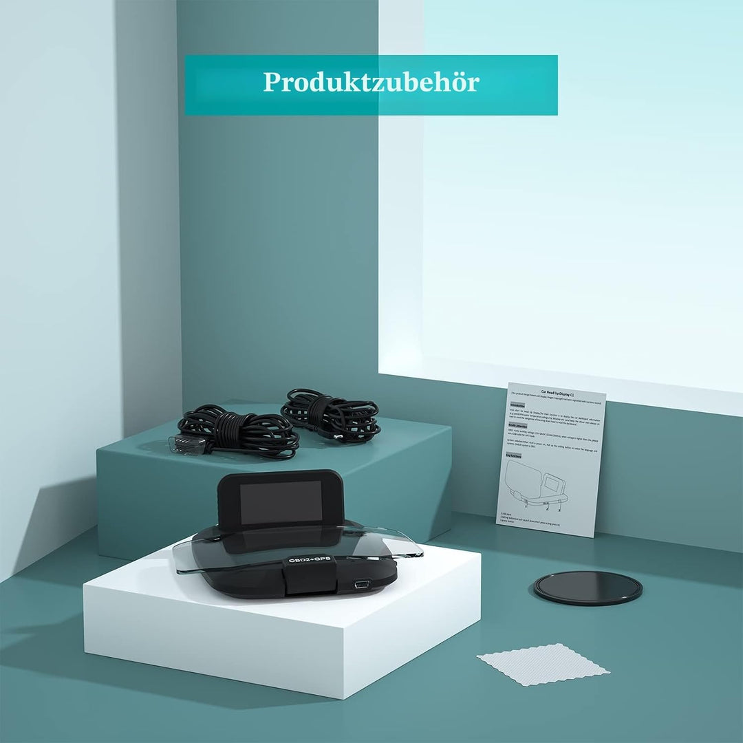AMROOLOO Dual-System Pkw-Head-Up-Display, Anzeige mehrerer Funktionen, GPS, Tacho, OBD, Pkw-Armature
