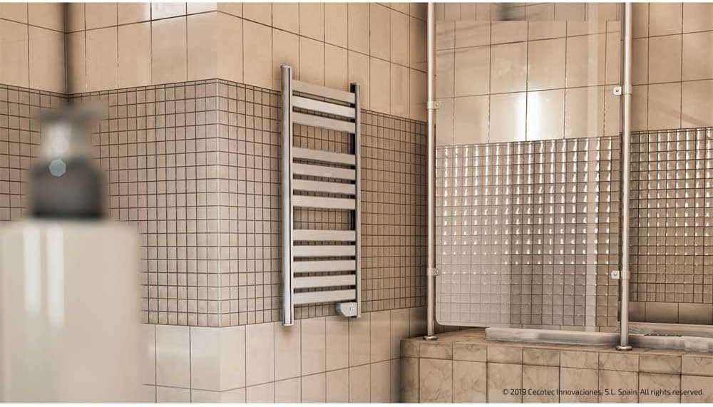 Cecotec Elektrischer Badheizkörper ReadyWarm 9000 Twin Towel White. 500 W, LED-Anzeige, 2 h Timer, S