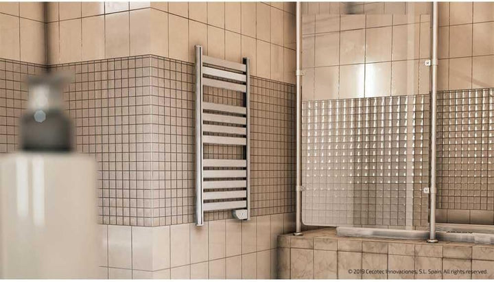 Cecotec Elektrischer Badheizkörper ReadyWarm 9000 Twin Towel White. 500 W, LED-Anzeige, 2 h Timer, S
