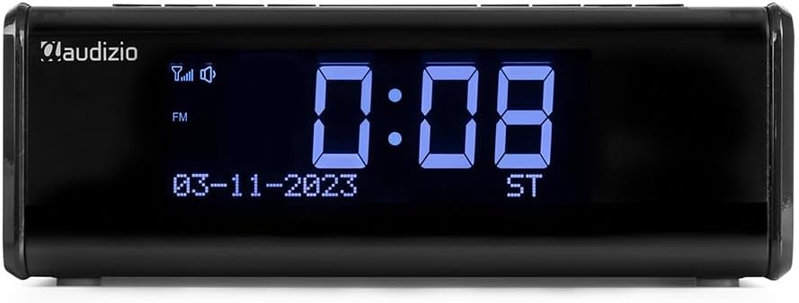 Audizio Cuneo Radio Wecker, Uhr-Radio DAB+ mit kabellosem Laden - Kristallklarer Sound und praktisch