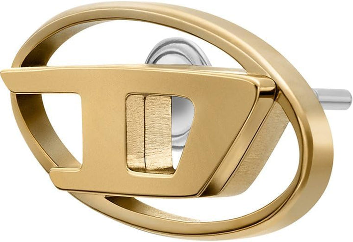 Diesel Herrenohrringe aus Edelstahl oder Halbedelstein mit Ohrsteckerverschluss, Butter-Gold