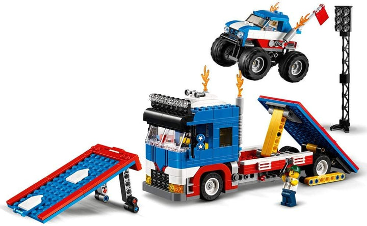 LEGO® Creator 3-in-1 Stunt-Truck-Transporter (31085) kreatives Kinderspielzeug