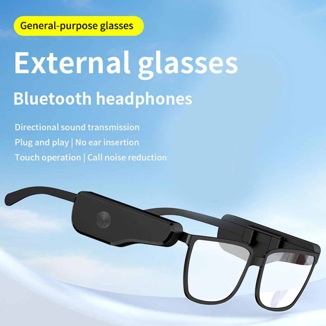 Fockety Externe Brille -Kopfhörer, Open-Ear-Sound-Wireless-Headset mit 5.3-Chip, Vibrations-Soundübe