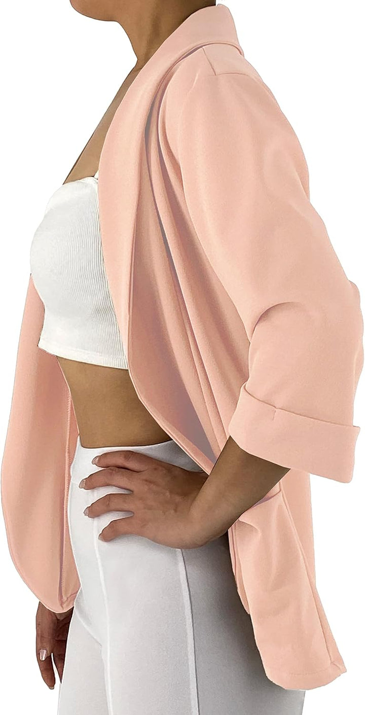 JOPHY & CO. Damen Blazer Jacke mit Taschen (cod. 5572) 3XL Rosa, 3XL Rosa