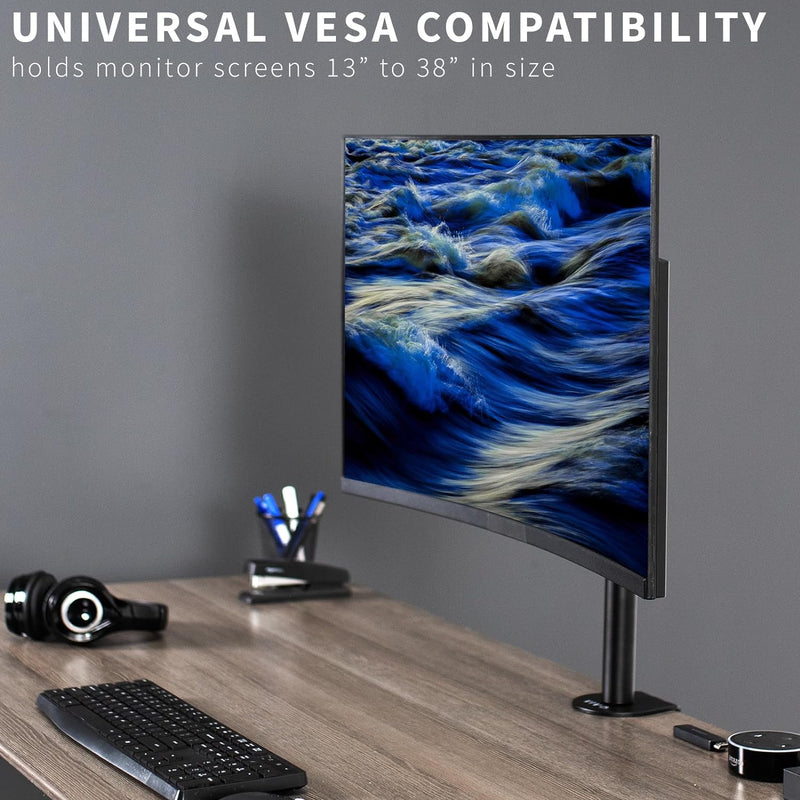 VIVO Einziger Monitor einstellbare Neigungstischhalterung für 1 Steht LCD-Bildschirm bis zu 32" (Sta