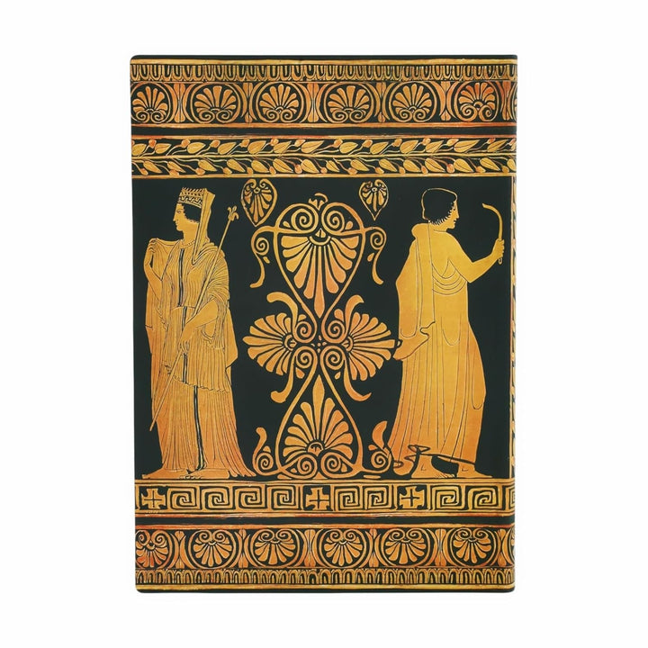 Gathering of Deities (Ancient Greek Pottery) Midi Lined Softcover Journal (Elastic Band Closure), Te