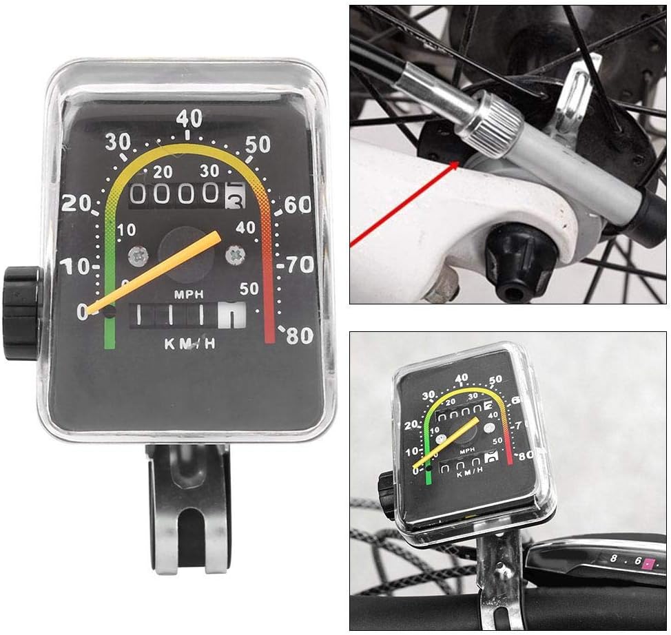 Dilwe Mechanischer Kilometerzähler, Fahrrad-Tachometer Computer Mountainbike-Codetabelle Wasserdicht