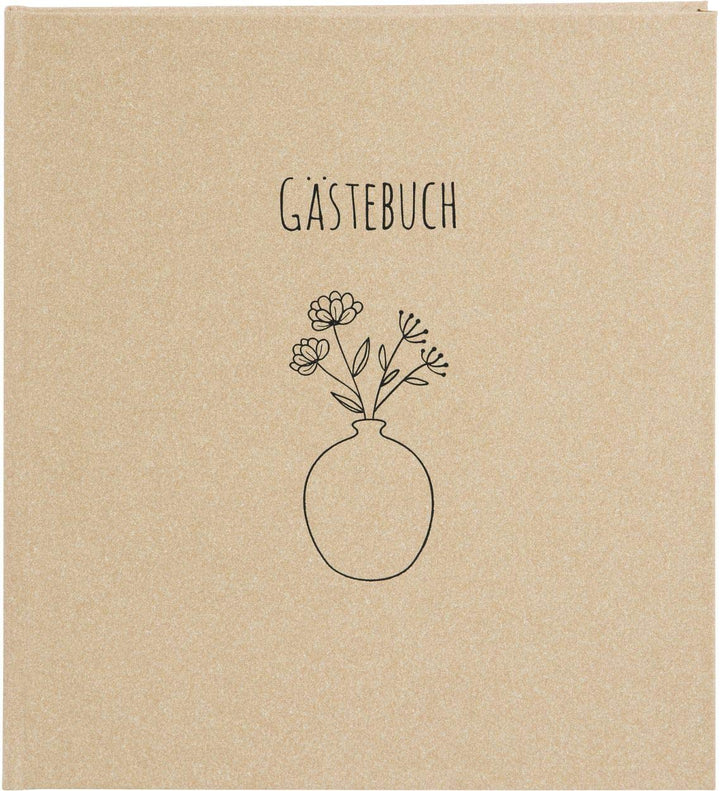 goldbuch Gästebuch Blumen für Dich, Fotogästebuch mit 176 weisse Seiten und Lesezeichen, Einband aus