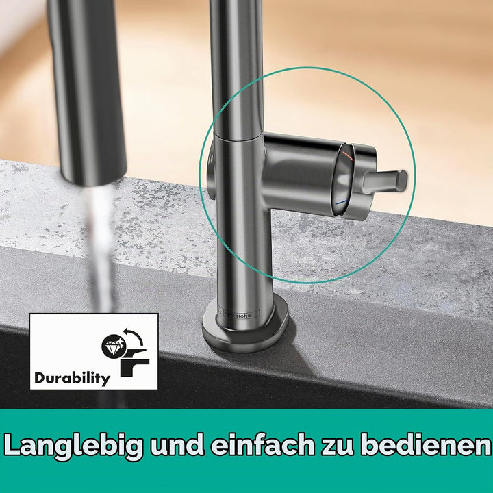 hansgrohe Talis M54 - Küchenarmatur mit Brause ausziehbar, mit Schlauchbox, 2 Strahlarten, Wasserhah