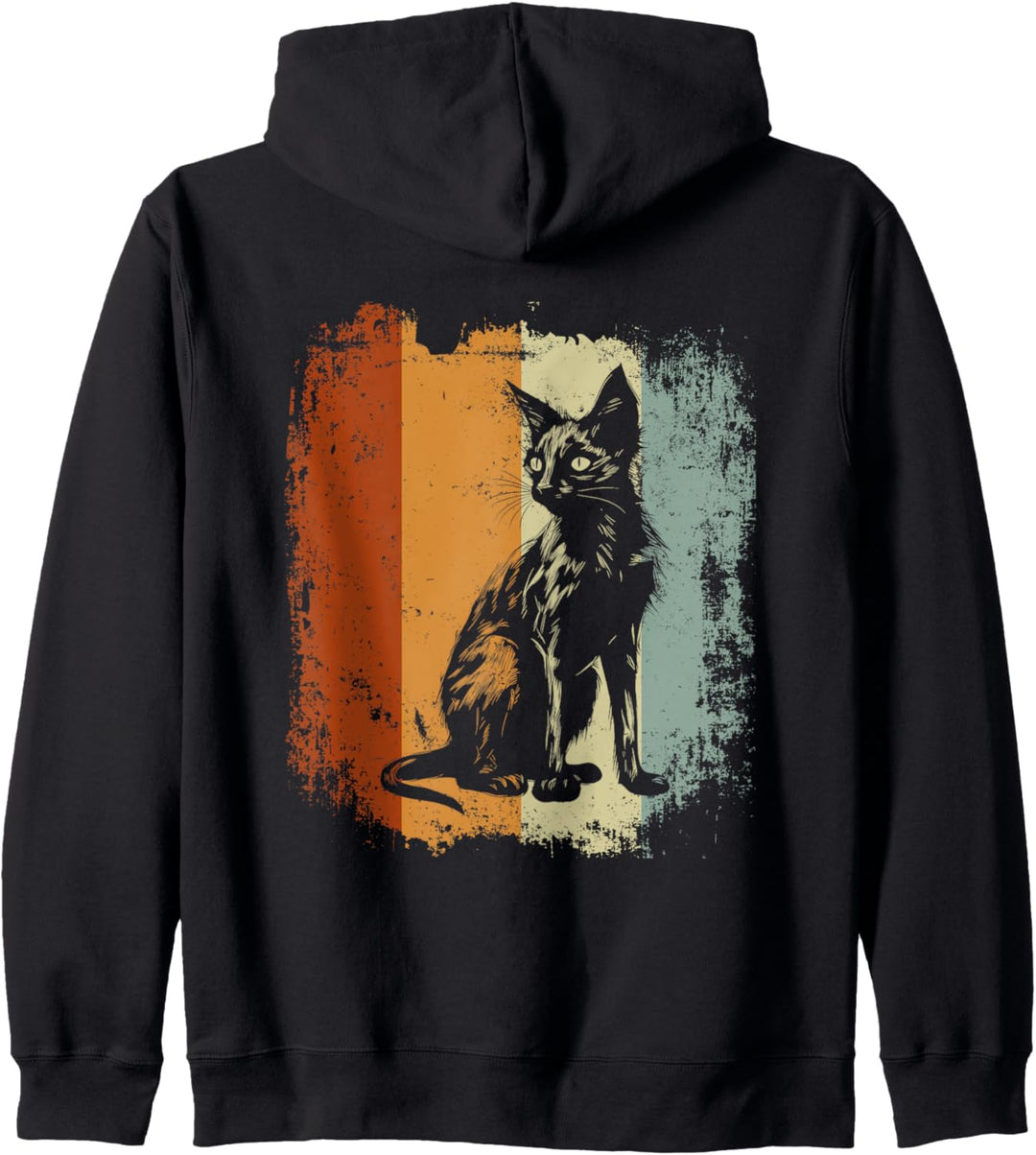 Retro Vintage Lykoi Katze Design Kapuzenjacke