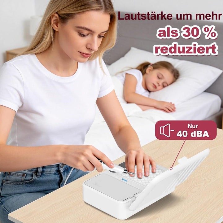Nagelstaubsauger mit 16 Maniküre/Pediküreset, Staubabsaugung für Nägel Elektrisches Nagelpflegeset f