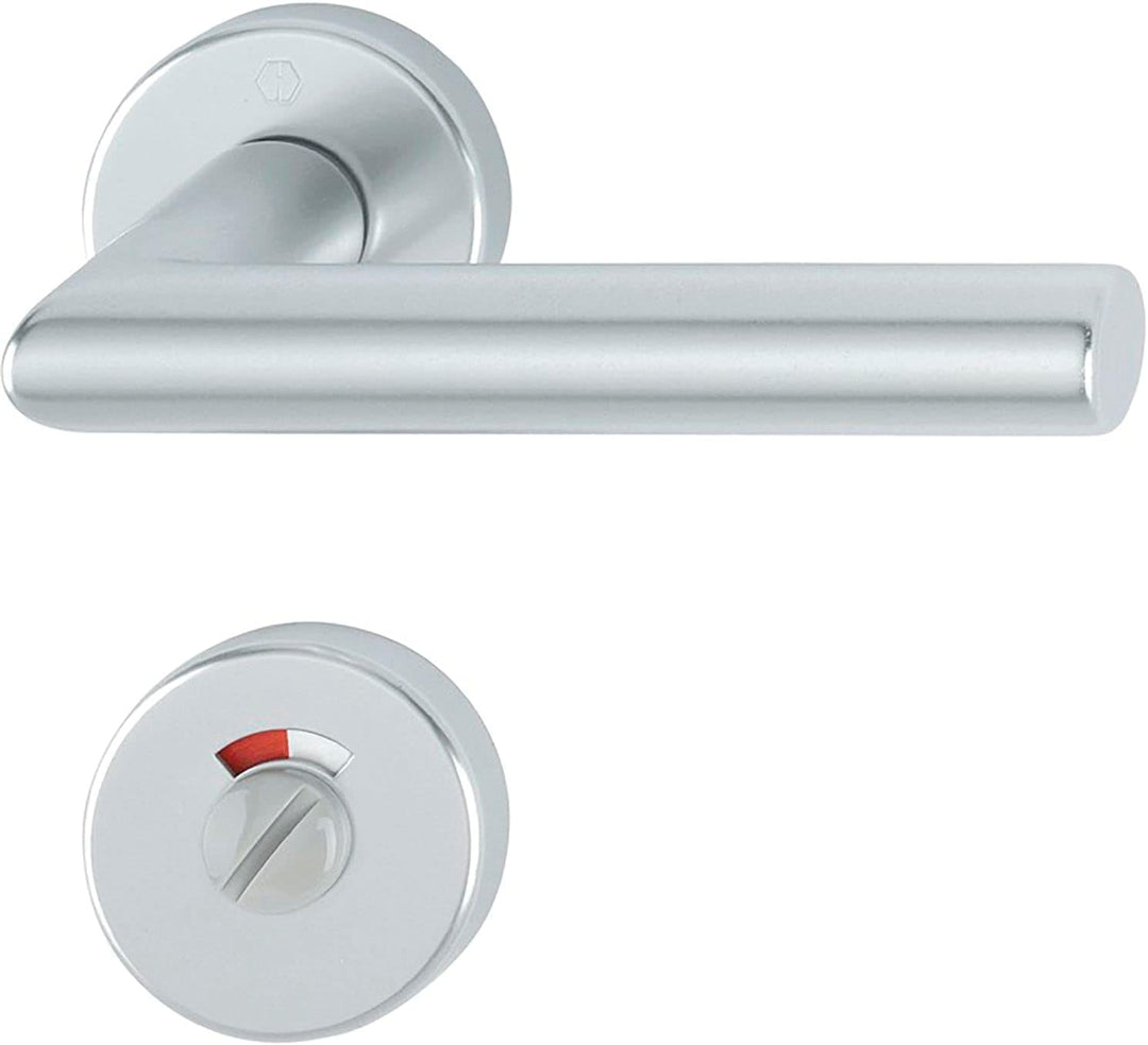 HOPPE 3286551 Drückergarnitur Amsterdam mit Rosetten WC, silber eloxiert WC/Bad Silber Eloxiert, WC/