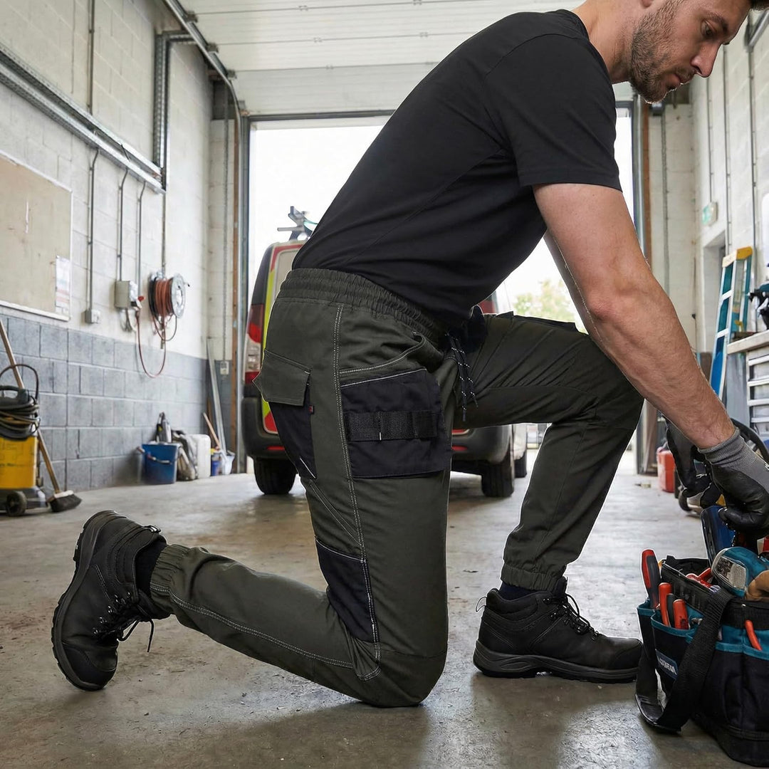 DINOZAVR Revolt Sport Stretch Herren Hose - Stretch Herren Arbeitshose - elastische Männer Bundhose