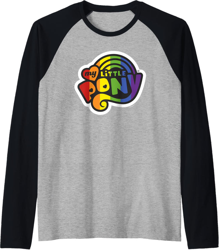 My Little Pony: Friendship Is Magic White Outline Logo Raglan