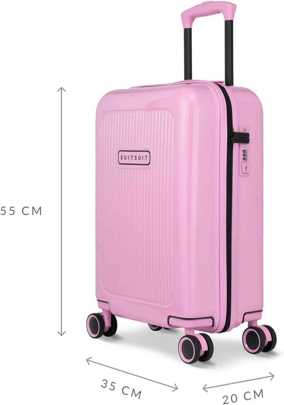 SUITSUIT Handgepäck Koffer mit 4 Rollen 55 x 35 x 20 cm - Hartschalen Kabinentrolley mit TSA-Schloss