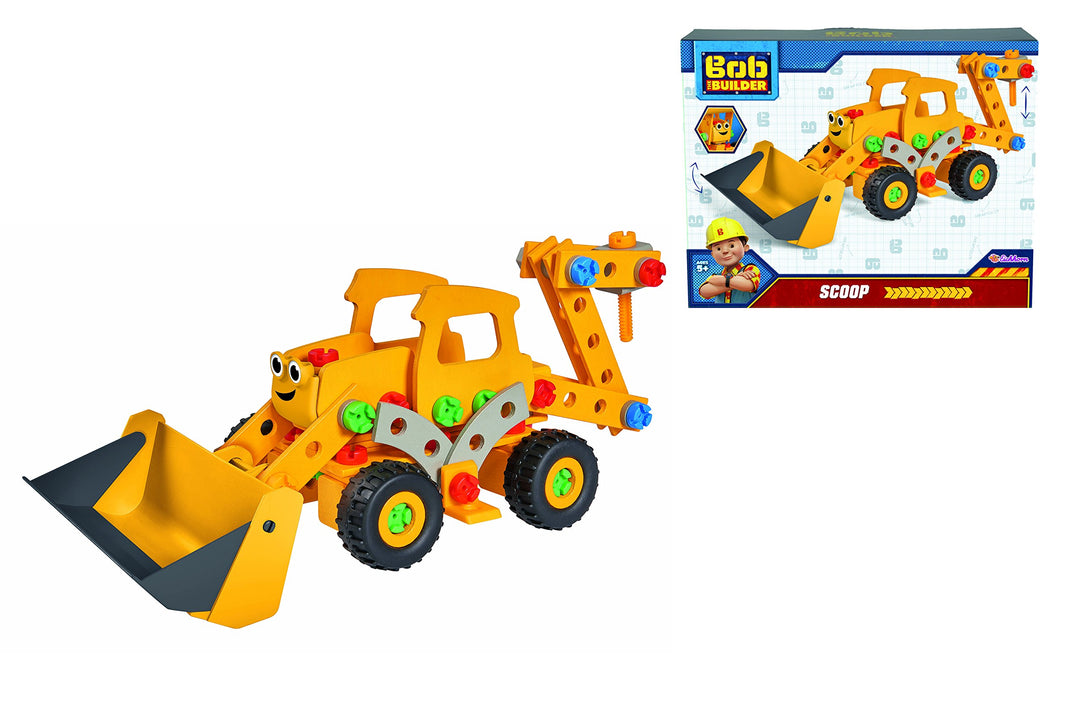 Eichhorn 109325105 - Bob der Baumeister - Constructor Bagger Baggi/Scoop, 142 teilig, FSC 100%, Made