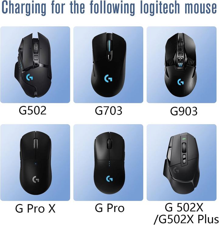 Ladestation für Logitech Maus G502 Lightspeed, G703, G903 Lightspeed und PRO Wireless Gaming-Maus Po