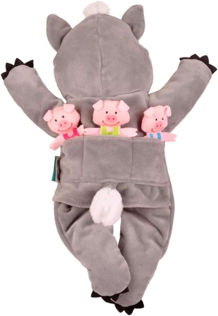 Fiesta Crafts Big Bad Wolf & 3 Little Pigs Tellatale Hand Puppet