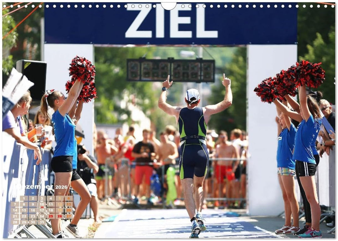Triathlon: Mit Leidenschaft zur persönlichen Bestzeit (Wandkalender 2026 DIN A3 quer), CALVENDO Mona