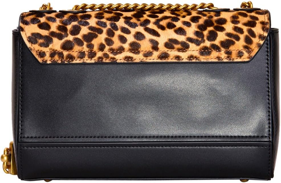 GUESS Damen Iseline Convertible Flap Umhängetasche, Crossbody-Klappe Leopard, Leopard