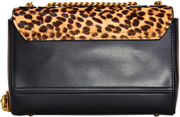 GUESS Damen Iseline Convertible Flap Umhängetasche, Crossbody-Klappe Leopard, Leopard