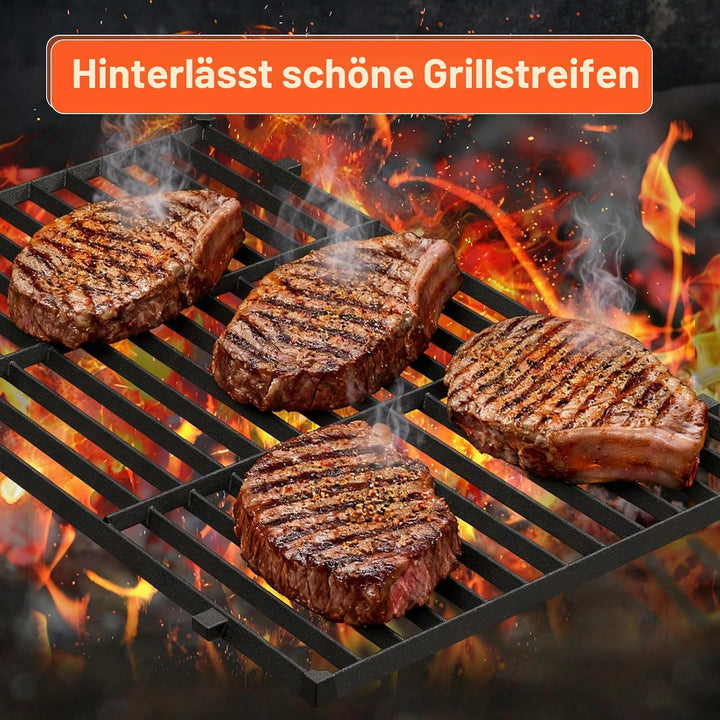 QuliMetal 49,5 x 33cm 7528 Grillrost Gusseisen für Weber Genesis E-310/320/330, S-310/320/330 (2007-