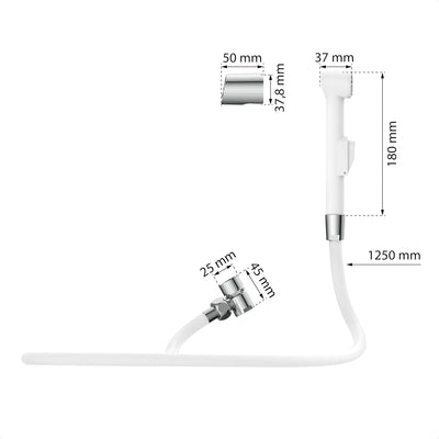 EISL DX25W-A Waschbeckenbrause, Bidet-Handbrause für Küche, Bad, Waschküche oder Werkstatt, Waschbec