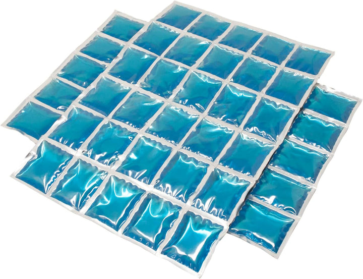 ToCi 9 x Kühlmatte Kühlakku mit 30 Kühlzellen, Eis-Pack, Kühlkissen, Kühlkompresse, Kühlakkus, Flexi