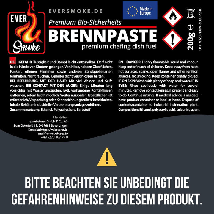 Eversmoke Deluxe Edelstahl Tischräucherofen XL Set mit Brennpaste | Räucherofen mit Räuchermehl, Räu