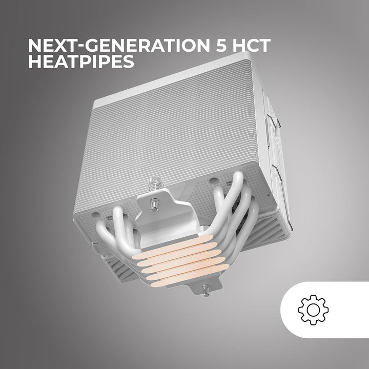 MARS GAMING MCPU-X5, CPU-Kühler 280W TDP, 5x HCT-Heatpipes der Neuen Generation, PWM-Lüfter SI Extre