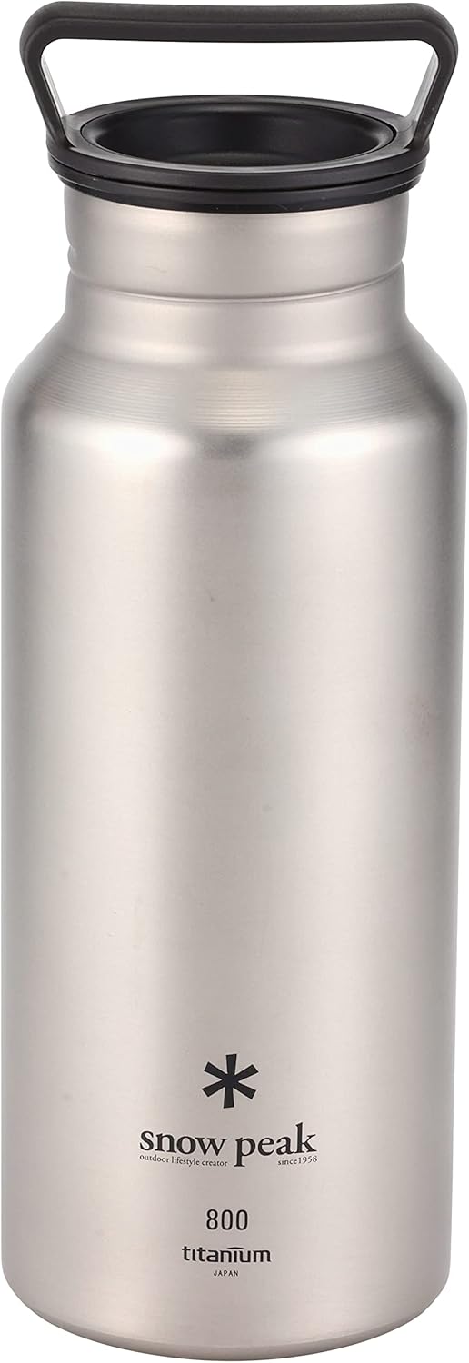Snow Peak Titan-Aurora-Flasche, langlebig, leicht, Camping, Wandern, Rucksackreisen, 800 ml