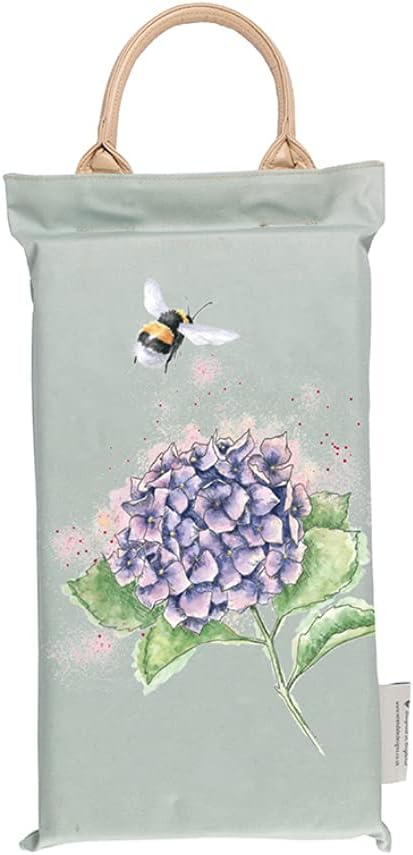 Wrendale Gepolsterte Garten-Kniebank – Der Blumentopf und die beschäftigte Biene. Grün, Grün