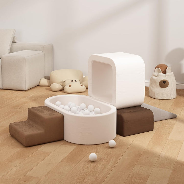 BanaSuper Kinder Softplay-Set, Schaumstoff Bausteine XXL für Kleinkinder, Baby Schaumstoff-Ballgrube