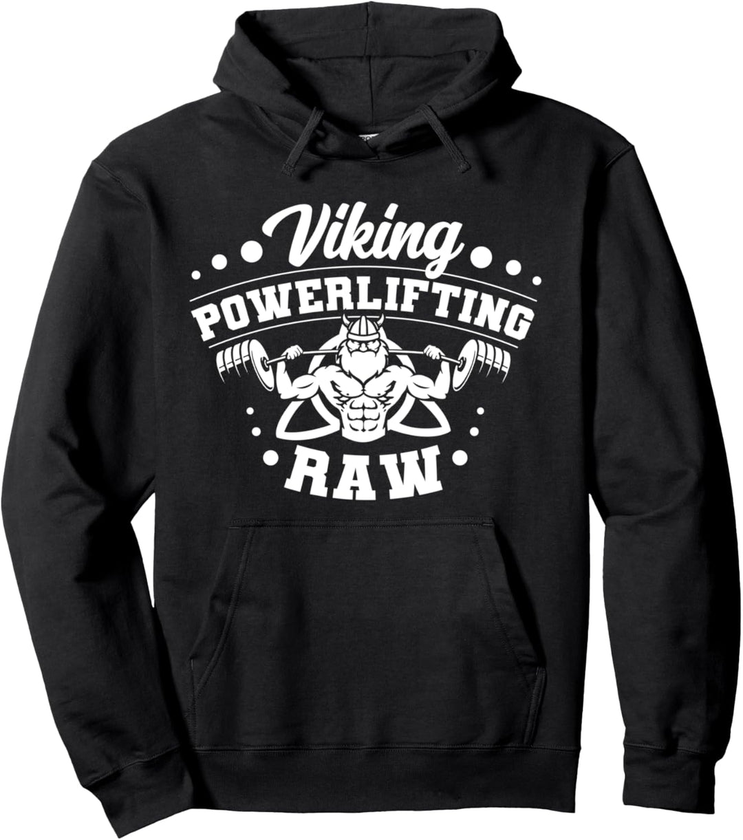 Viking Powerlifting Raw Fitness Gym Gewichtheben Pullover Hoodie