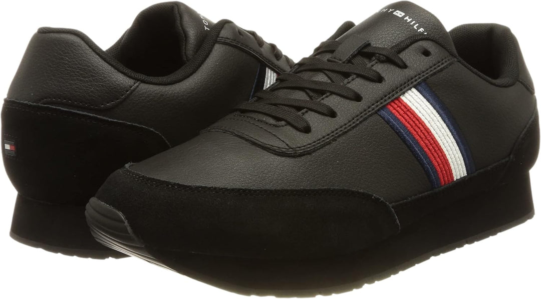 Tommy Hilfiger Herren Runner Sneaker Core Eva Runner Sportschuhe 40 EU Schwarz, 40 EU Schwarz