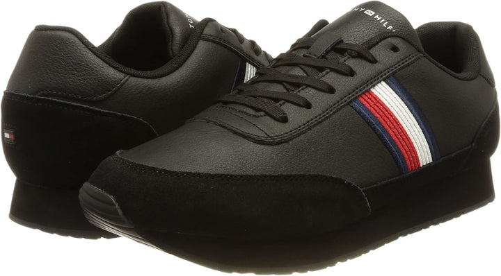 Tommy Hilfiger Herren Runner Sneaker Core Eva Runner Sportschuhe 40 EU Schwarz, 40 EU Schwarz