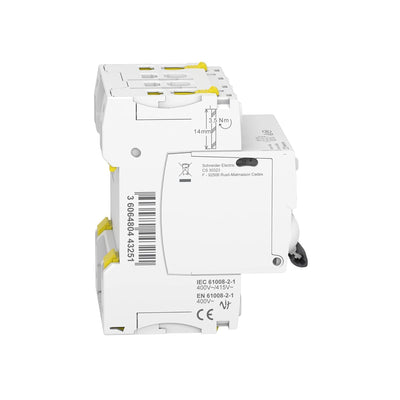 Schneider Electric Fehlerstrom-Schutzschalter FI SCHALTER ACTI9 IID 4P 63A 30MA TYP A, A9Z1463 4-Pol