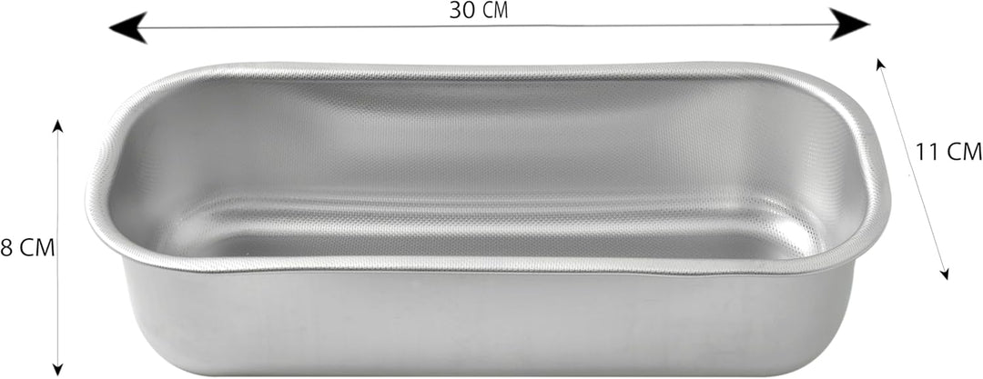 steel pan Plumcake Nonstick aus Edelstahl 18/10, 30 x 11 cm, Silber